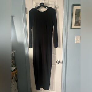 H&M Black Long Sleeve Backless Dress